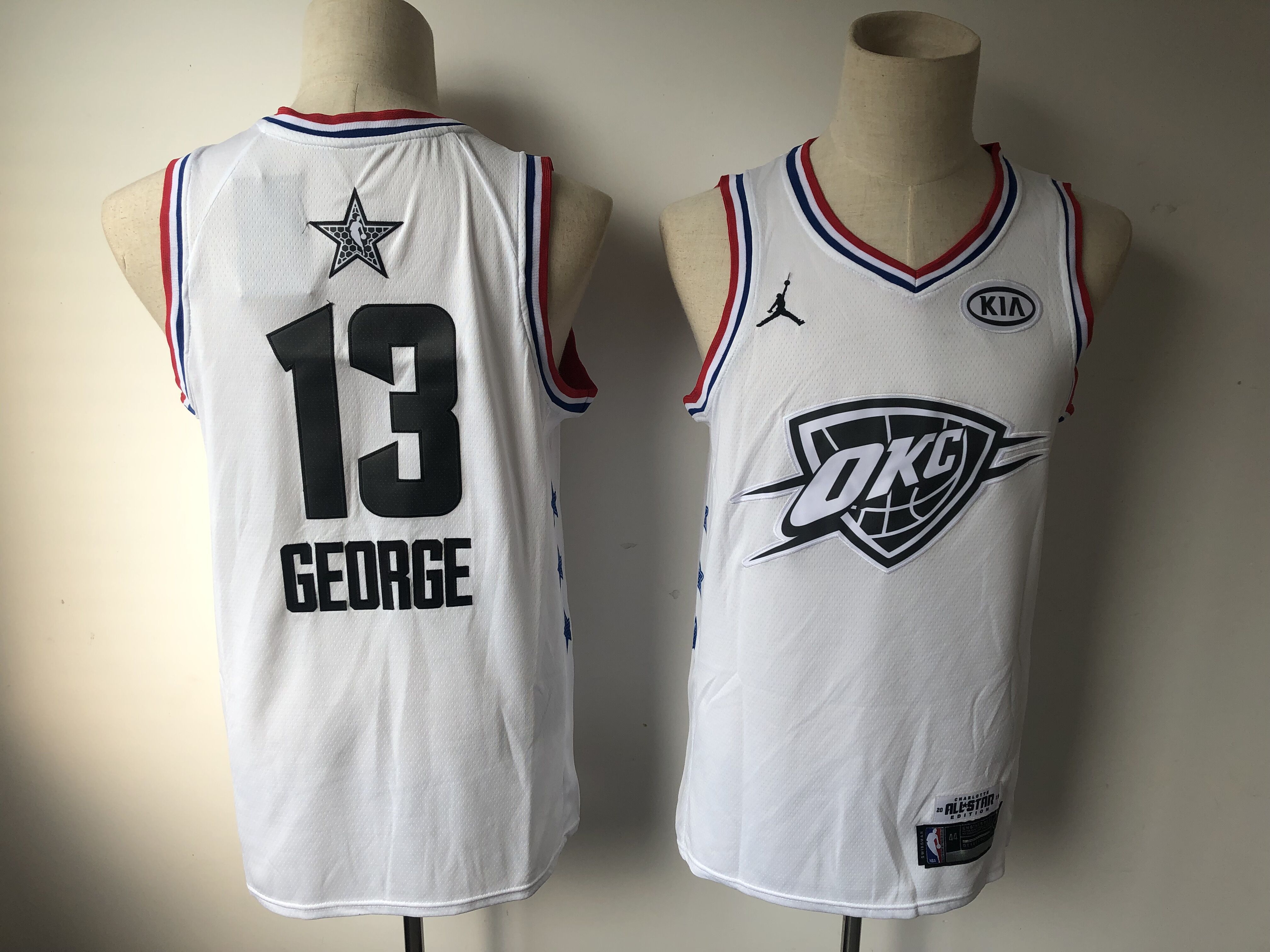 Men Oklahoma City Thunder 13 George White 2019 All Star NBA Jerseys